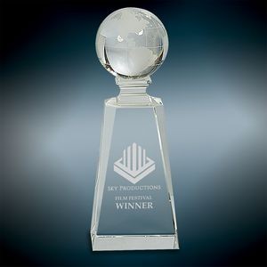 Crystal Globe On Tower Award