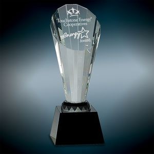 Crystal Faceted Rising Spire Award
