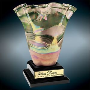 Multi-Colored Art Glass Vase