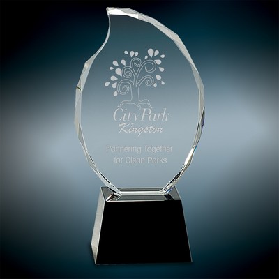 Crystal Flame w/Inset Golf Ball Award