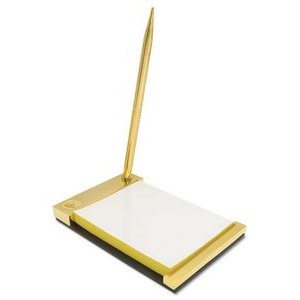 Gold Plated Notepad Desk Set w/Presentation Box