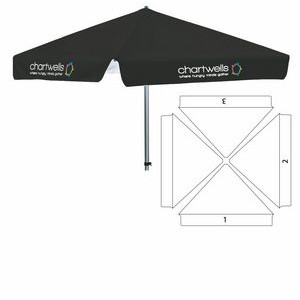 78" 4 Sided Umbrella - 3 Imprint Locations