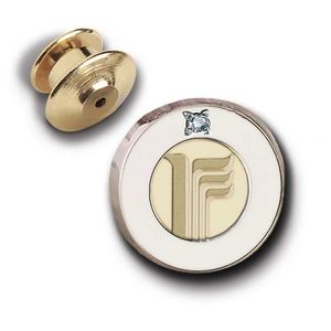 Custom Initial Crystal Lapel Pin/Tie Tac