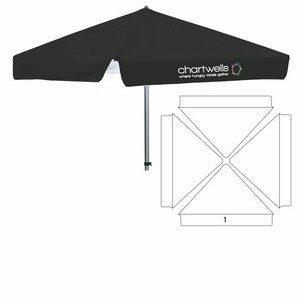 78" 4 Sided Umbrella - 1 Imprint Location