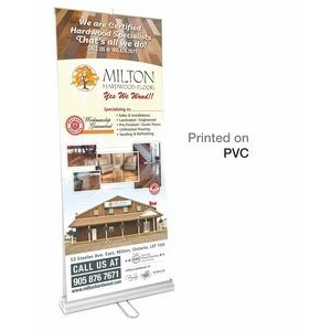Retractable Banner & Stand - Double Sided w/12 Mil PVC (33.5"w x 80"h)