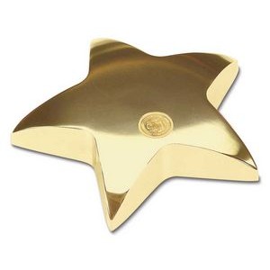 Gold Star Paperweight w/Presentation Box