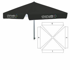 78" 4 Sided Umbrella - 4 Imprint Locations