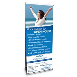 Double Sided Outdoor Retractable Banner & Stand - Water Base (33.5"w x 82"h)