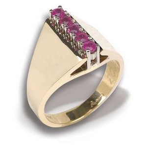 Ladies' 5 Stone Tapered Ring