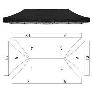 Replacement Canopy - 12 Imprint Locations (10 x 20')
