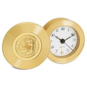 Rodeo II Gold Travel Alarm Clock