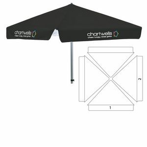 78" 4 Sided Umbrella - 2 Imprint Locations
