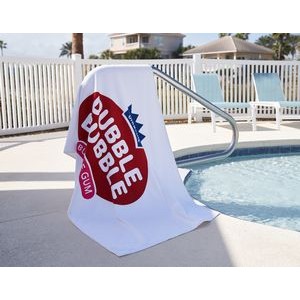 MaxxColor Deluxe White Beach Towel ( 35" x 60" )