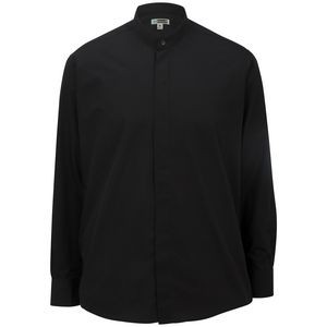 Men's Banded Collar Broadcloth Shirt