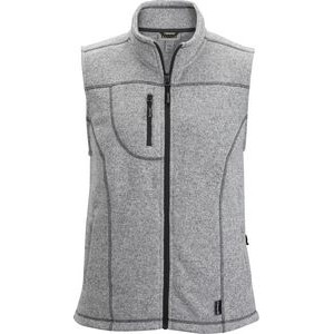 Ladies' Sweater Knit Fleece Vest with Pockets