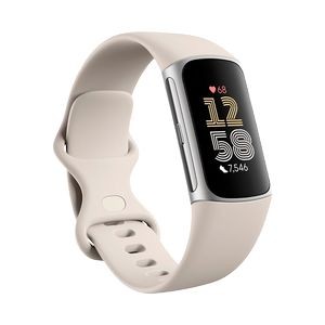Fitbit Charge 6 Advanced Health Tracker - Porcelain/Silver Aluminum