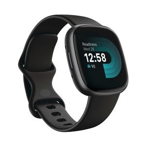 Fitbit Versa 4 Smartwatch - Black/Graphite Aluminum