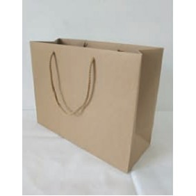Natural Kraft Euro Tote Vogue Paper Shopping Bag (16"x6"x12")