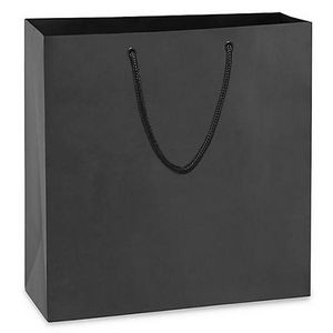 Ultra Glossy Cub B Euro Tote Bag- Black (8"x4"x10")