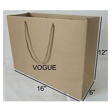 Matte Finish Vogue Euro Tote Bag- White (16"x6"x12")