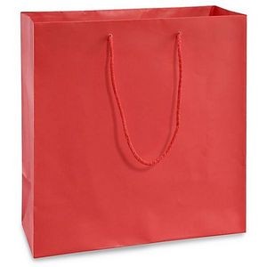 Matte Finish Vogue Euro Tote Bag- Hot Pink (16"x6"x12")