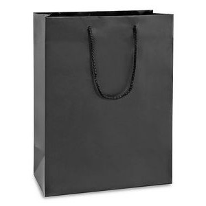 Ultra Glossy Cub A Euro Tote Bag- Black (6.25"x3.5"x8.5")