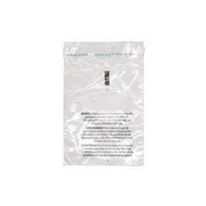 Clear Flap & Seal Poly Bag w/Suffocation Warning - 100% PCR Content (4" x 5")