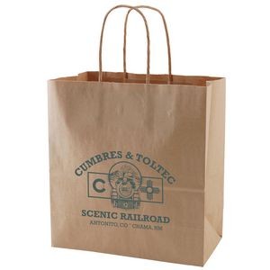 Natural Kraft Shopping Bag (10"x 5"x 10")