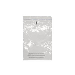 Clear Flap & Seal Poly Bag with suffocation warning - 100% PCR Content (12" x 18")
