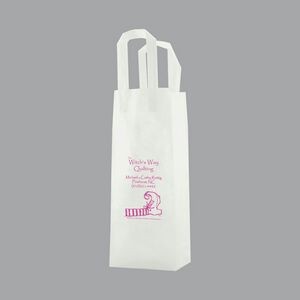 Clear Film Frosted Tri-Fold Handle Shopping Bag (5"x3"x13")