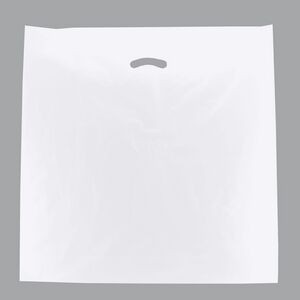White Super Gloss Die Cut Handle Plastic Bag (24"x24"x5")