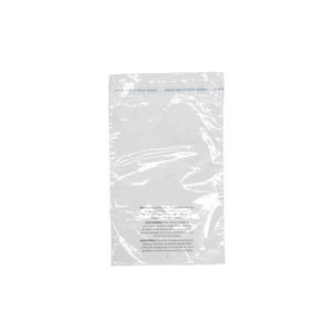Clear Flap & Seal Poly Bag w/Suffocation Warning - 100% PCR Content (10.5" x 14")