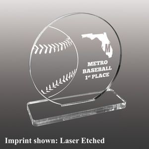 Large Baseball Themed Etched Acrylic Award