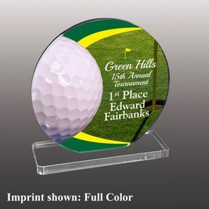 Golf Ball Themed Acrylic Awards - Full Color