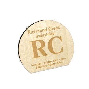 Laser Etched Birch Desk Signs- Acrylic Post
