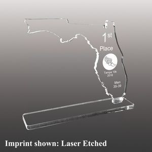State of Florida Shaped Acrylic Awards - Laser Etched