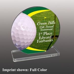 Golf Ball Themed Acrylic Awards - Full Color