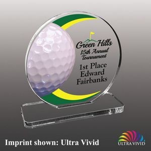 Golf Ball Themed Acrylic Awards - Ultra Vivid Color
