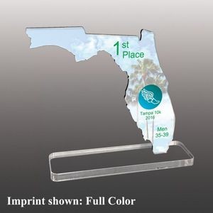 State of Florida Shaped Acrylic Awards - Full Color