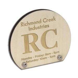 Laser Etched Birch Desk Plaques with Posts