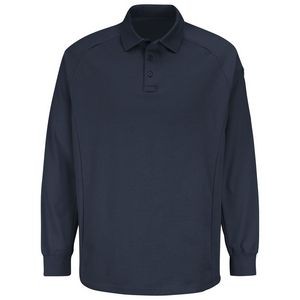 Horace Small™ Unisex Long Sleeve New Dimension® Dark Navy Blue Polo Shirt