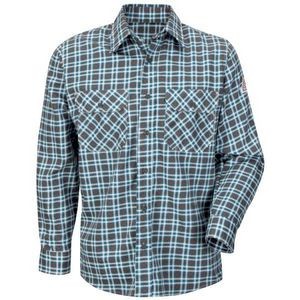 Bulwark® Men's 6.5 Oz. Plaid Uniform Shirt