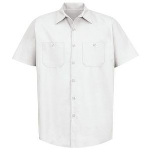 Red Kap® Men's White Short Sleeve Industrial Solid Work Shirt