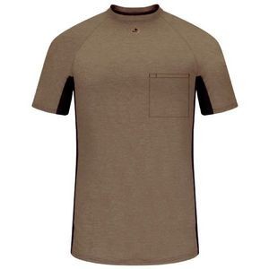 Bulwark Men's Short Sleeve FR 2 Tone Base Layer w/Concealed Chest Pocket