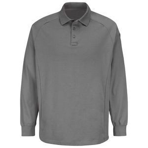 Horace Small™ Unisex Long Sleeve New Dimension® Gray Polo Shirt