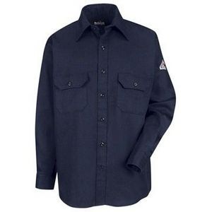 Bulwark Men's 6 Oz. Cotton/Nylon Dress Uniform Shirt w/Side Seam Gusset