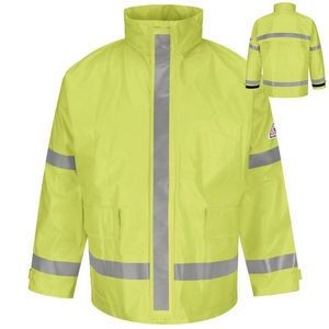 Bulwark® Hi-Visibility Men's 13 Oz. Flame Resistant Rain Jacket
