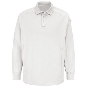 Horace Small™ Unisex White Long Sleeve New Dimension® Polo Shirt