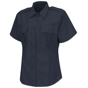Horace Small™ Women's Dark Navy Blue Tan Deputy Deluxe® Short Sleeve Shirt