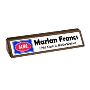 Walnut Wood Name Plate Holder Only (2" x 10")